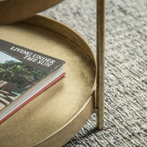 LENNEN GOLD ROUND COFFEE TABLE