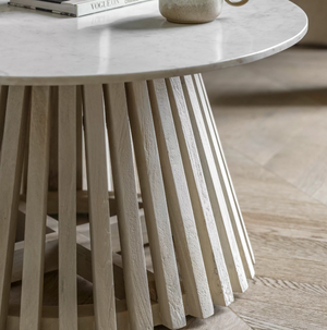 CHELSEA MARBLE & MANGO WOOD COFFEE TABLE