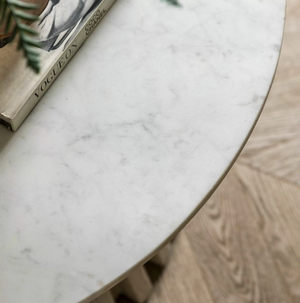 CHELSEA MARBLE & MANGO WOOD COFFEE TABLE
