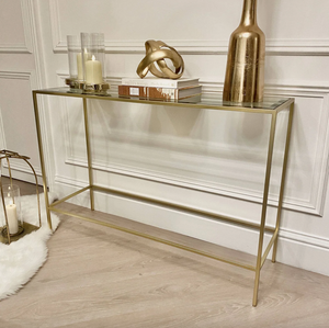 Riley Champagne Console Table