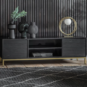 Ria Black & Gold Tv Unit