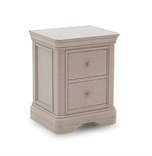 Maya 2 Drawer Bedside Table Taupe