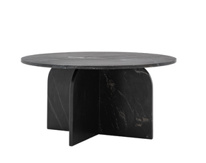 (pre-order) Capri Black Marble Round Coffee Table