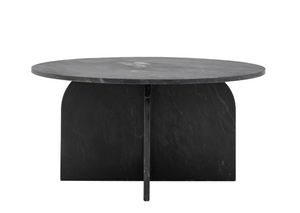(pre-order) Capri Black Marble Round Coffee Table