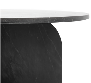(pre-order) Capri Black Marble Round Coffee Table