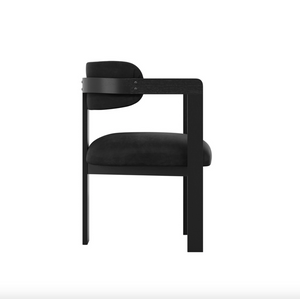 Noa Black Velvet Dining Chair