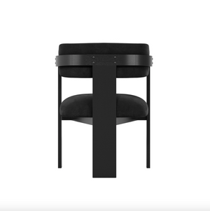 Noa Black Velvet Dining Chair