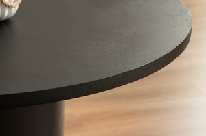 Cloud Black Micro Cement Round Dining Table