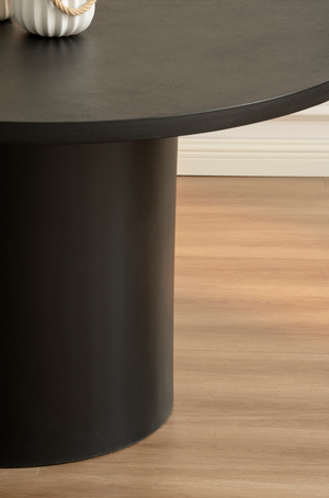 Cloud Black Micro Cement Round Dining Table