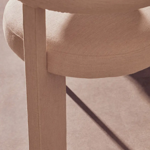 Ember Texture Fabric Black Iron Frame Dining Chair