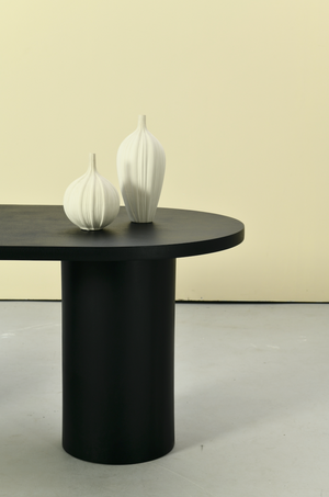 Cloud Black Micro Cement Dining Table