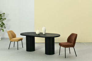 Cloud Black Micro Cement Dining Table