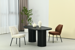 Cloud Black Micro Cement Dining Table