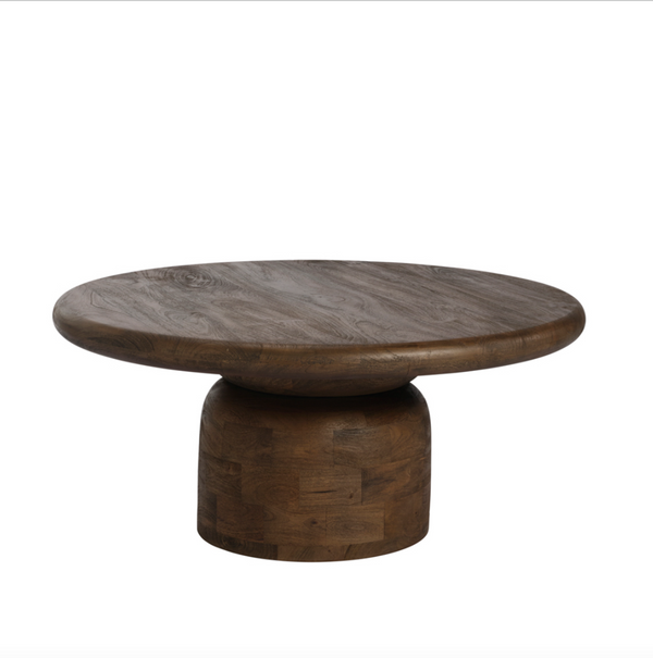 Sora Light Brown Round Coffee Table