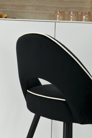 Mason Black Velvet Barstool