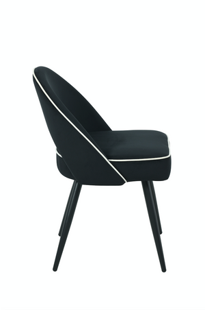 Mason Black Velvet Dining Chair