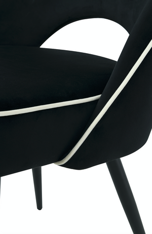 Mason Black Velvet Dining Chair
