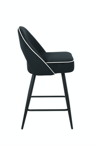 Mason Black Velvet Barstool