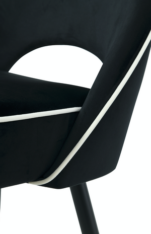 Mason Black Velvet Barstool