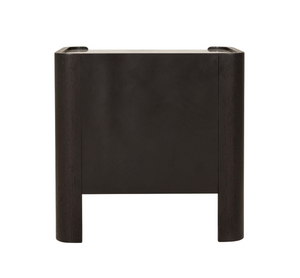 Royce 2 Drawer Bedside Table Ebony