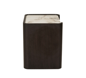 Royce 2 Drawer Bedside Table Ebony