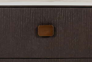 Royce 2 Drawer Bedside Table Ebony