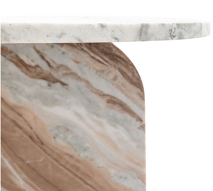 (pre-order) Capri Natural Marble Round Coffee Table