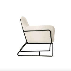 Charlotte Ivory Boucle & Black Chair