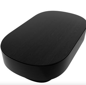 Suki Black Wood Oval Coffee Table