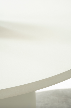 Cloud White Micro Cement Round Dining Table