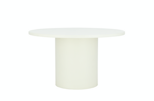 Cloud White Micro Cement Round Dining Table