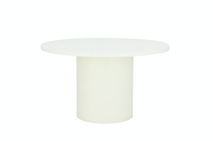 Cloud White Micro Cement Round Dining Table