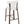 Side view of a light upholstered barstool with walnut wood legs and diagonal brace