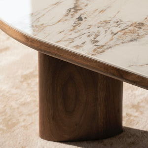 Eton Walnut Ceramic Coffee Table