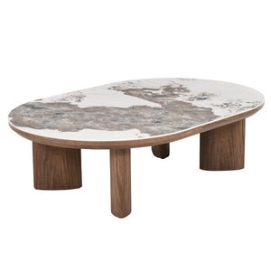 Eton Walnut Ceramic Coffee Table