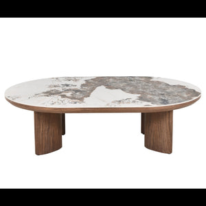 Eton Walnut Ceramic Coffee Table