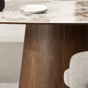 Eton Brown Wood Dining Table