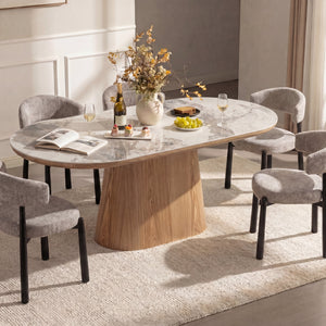 Ivy Oak Ceramic Dining Table