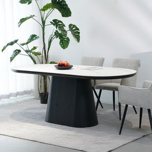 Ivy Black Ceramic Dining Table