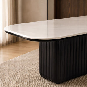Vinci Marble Dining Table Black