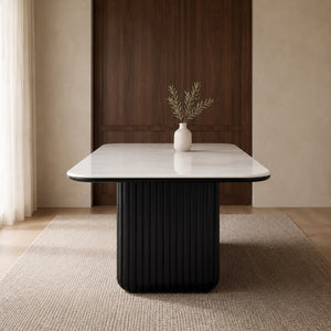 Vinci Marble Dining Table Black