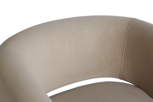 Albetta Mink Velvet Swivel Armchair