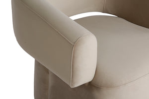 Albetta Mink Velvet Swivel Armchair