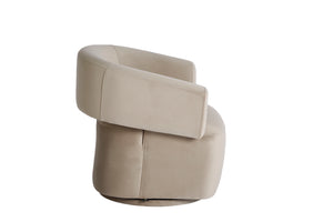 Albetta Mink Velvet Swivel Armchair