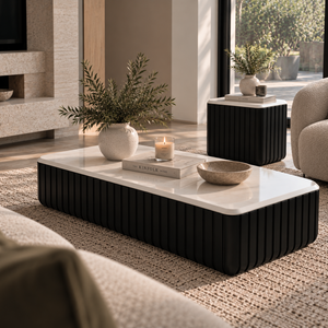 Vinci Marble Coffee & Side Table Set