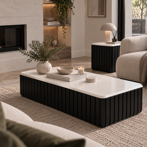 Vinci Marble Coffee & Side Table Set