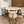 Luca White & Gold Round Marble Dining Table & 4 Sandro Velvet Chair Set