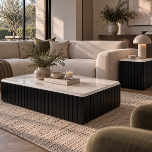 Vinci Marble Coffee & Side Table Set