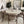 Cloud Round White Micro Cement Table & Soho Walnut Dining Chairs