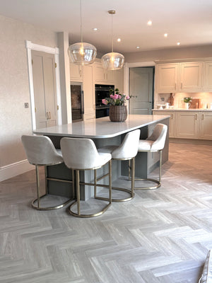 Faith Cream & Gold Barstool